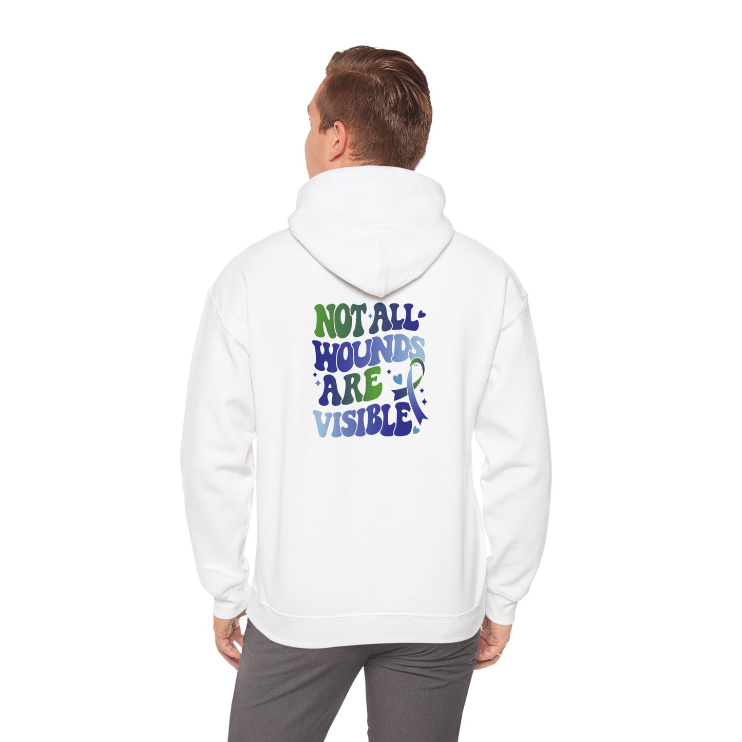 Not All Wounds Are Visible Unisex Heavy Blend™ Hooded Sweatshirt