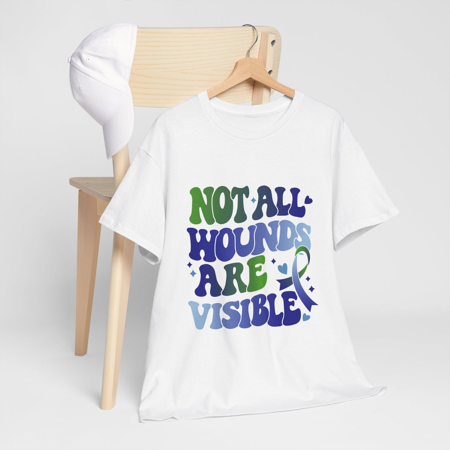 Not All Wounds Are Visible Unisex Heavy Cotton Tee