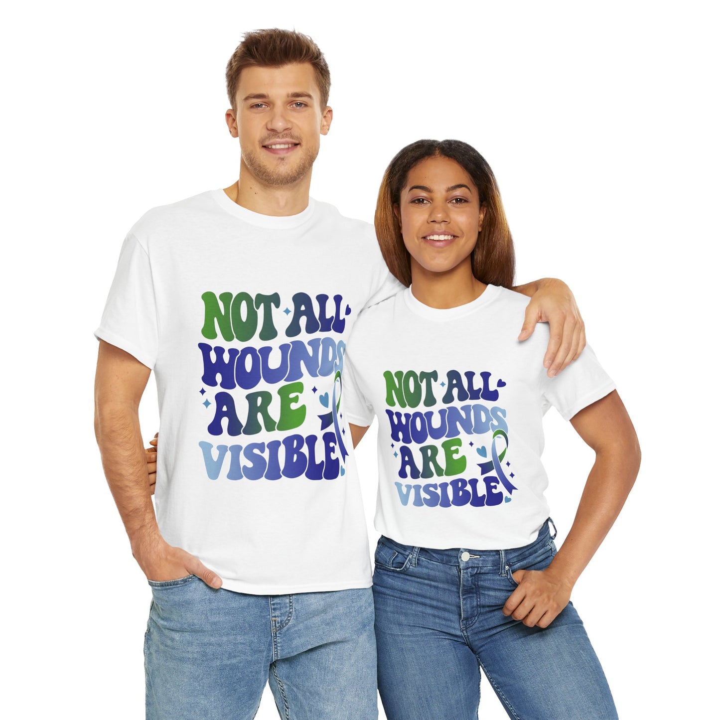Not All Wounds Are Visible Unisex Heavy Cotton Tee