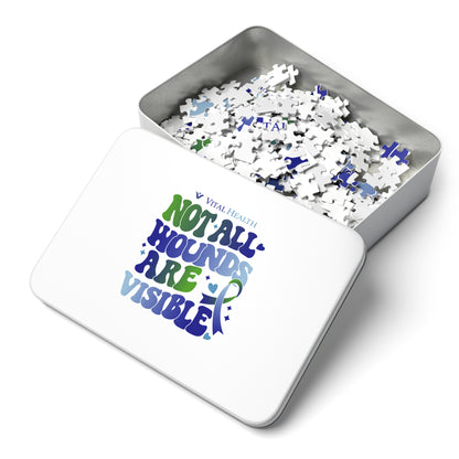 Jigsaw Puzzle with Tin